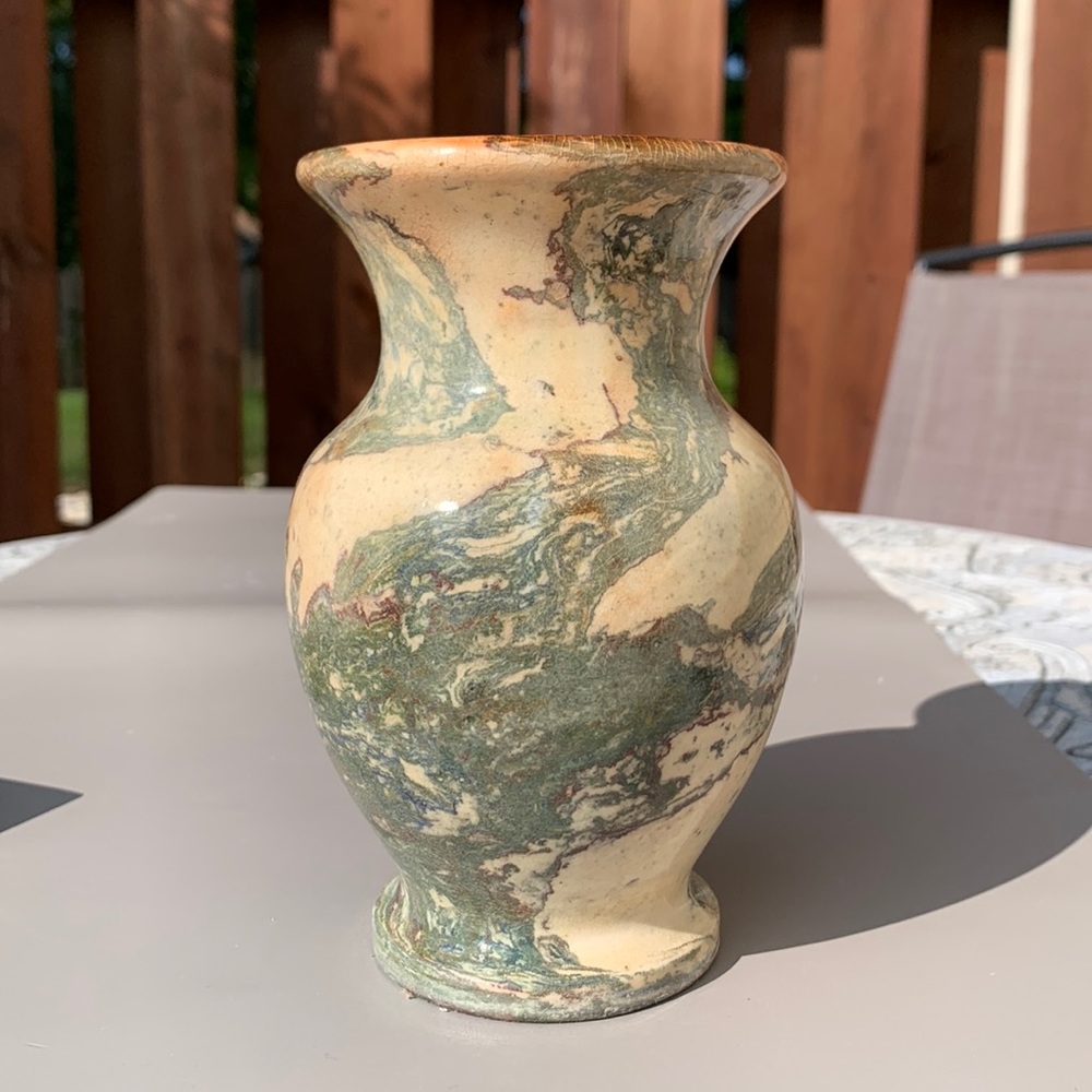 Vintage Collectible Arkansas Ozark Skag Pottery Swirl Vase FREE SHIPPING